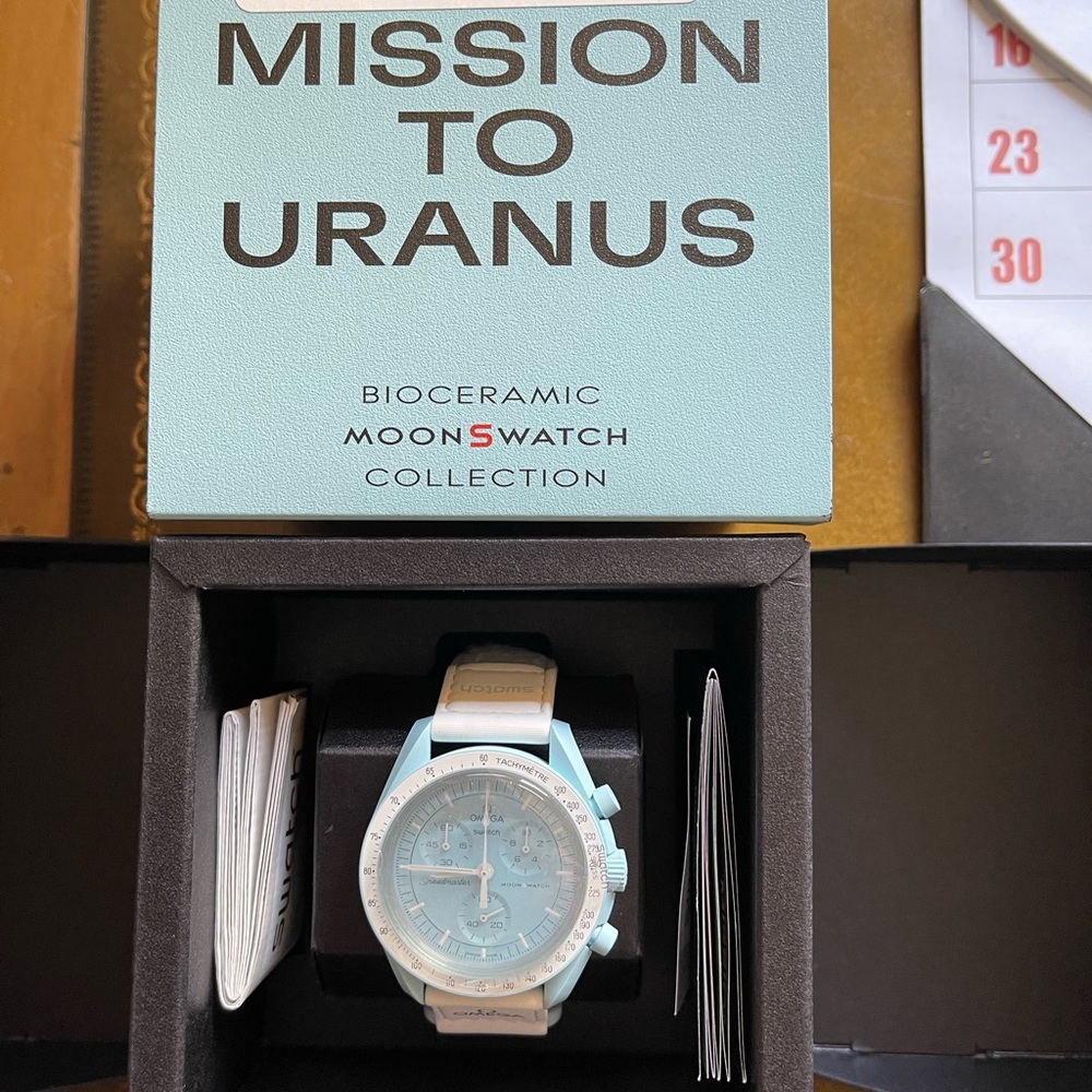 Swatch Omega Speedmaster MOONSWATCH MISSION TO URANUS Genuine Authentic New